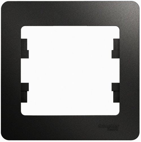 Рамка горизонтальная Systeme Electric Glossa 1-м. антрацит картинка